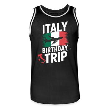 Italy Birthday Trip Abenteuer - Männer Basketball-Trikot - Schwarz/Weiß - Vorne - AI Model Male 185 dark (185cm)
