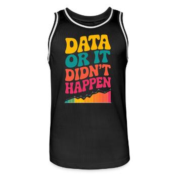 Data Analyst Data Scientist Data Engineer Data Or - Männer Basketball-Trikot - Schwarz/Weiß - Vorne - AI Model Male 185 dark (185cm)
