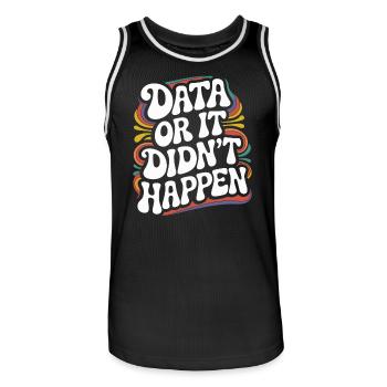 Data Analyst Data Scientist Data Engineer - Data - Männer Basketball-Trikot - Schwarz/Weiß - Vorne - AI Model Male 185 dark (185cm)