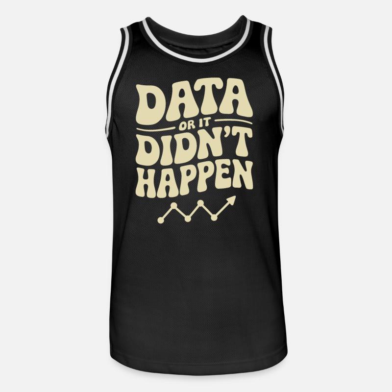 Data Analyst Data Scientist Data - Maillot de basket Homme - noir/blanc
