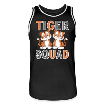 Tiger Gruppen Design Tiger Squad - Männer Basketball-Trikot - Schwarz/Weiß - Vorne - AI Model Male 185 dark (185cm)