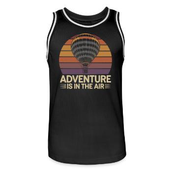 Hot Air Balloon Adventure Is In The Air - Men's Basketball Jersey - black/white - Front - AI Model Male 185 dark (185cm)
