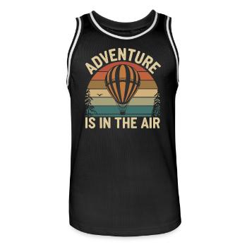 Adventure Is In The Air - Hot Air Balloon - Men's Basketball Jersey - black/white - Front - AI Model Male 185 dark (185cm)
