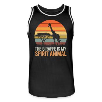 Die Giraffe Ist Mein Spirit Tier Retro Safari - Männer Basketball-Trikot - Schwarz/Weiß - Vorne - AI Model Male 185 dark (185cm)
