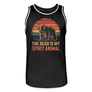 Bär The Bear Is My Spirit Animal - Men's Basketball Jersey - black/white - Front - AI Model Male 185 dark (185cm)