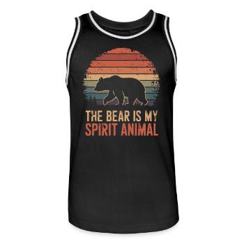 Bär The Bear Is My Spirit Animal - Men's Basketball Jersey - black/white - Front - AI Model Male 185 dark (185cm)