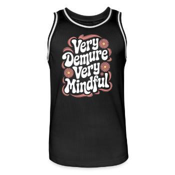 Sehr Bescheiden Sehr Achtsam - Männer Basketball-Trikot - Schwarz/Weiß - Vorne - AI Model Male 185 dark (185cm)