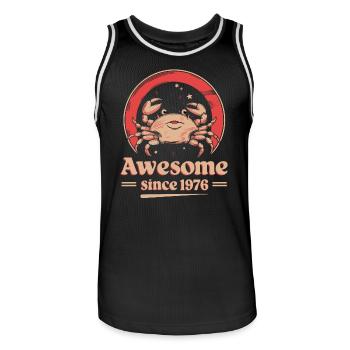 Krebs Sternzeichen Geburtstag Seit 1976 Großartig - Männer Basketball-Trikot - Schwarz/Weiß - Vorne - AI Model Male 185 dark (185cm)