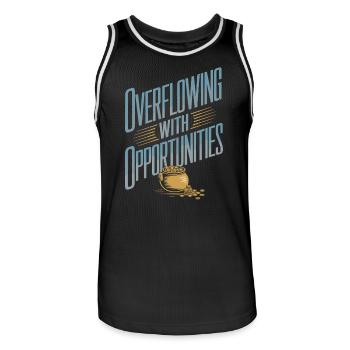 Manifesting Abundance with Possibilities - Men's Basketball Jersey - black/white - Front - AI Model Male 185 dark (185cm)