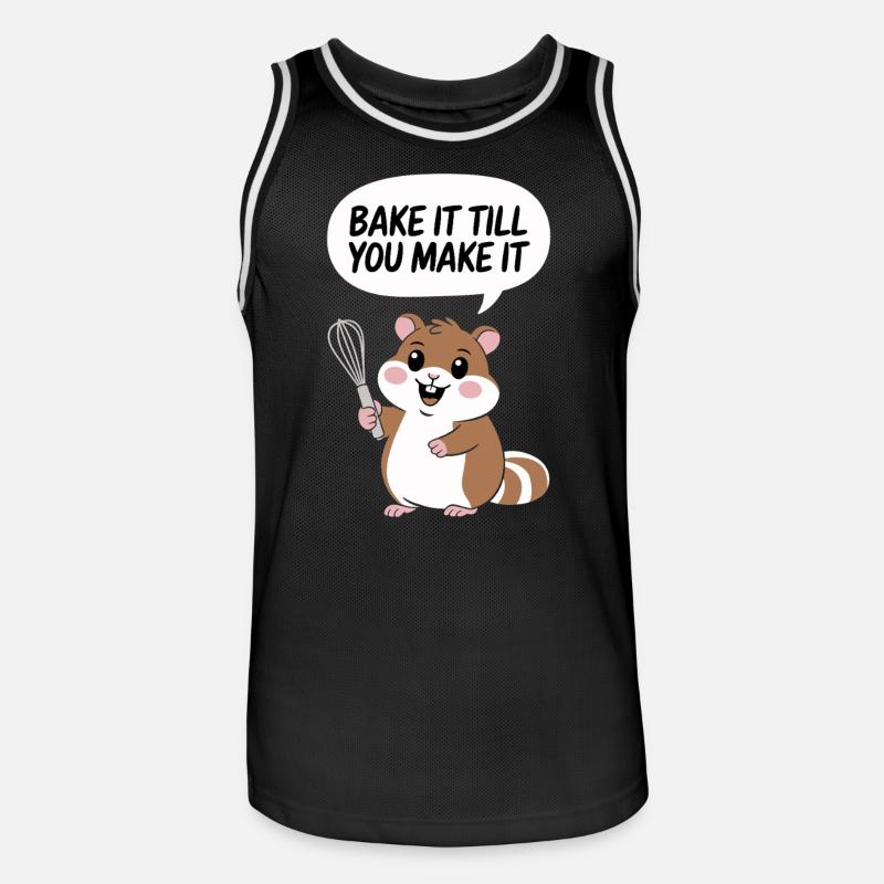 Bakery Baker Bake It Till You Make It - Basketballdrakt for menn - svart/hvit