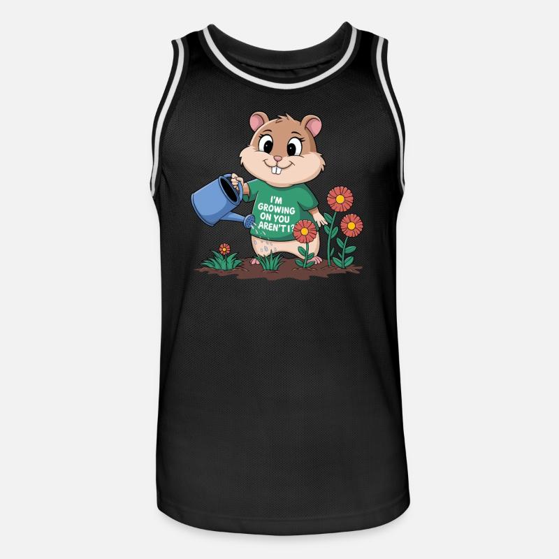 Ich Wachse Auf Dir, Oder? - Männer Basketball-Trikot - Schwarz/Weiß