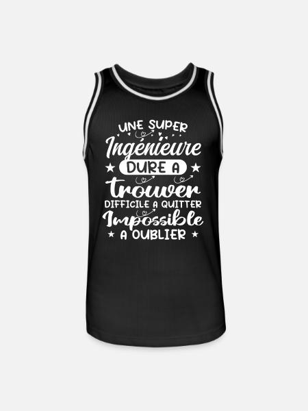 A Super Engineer - Engineer Gift - Men's Basketball Jersey - black/white