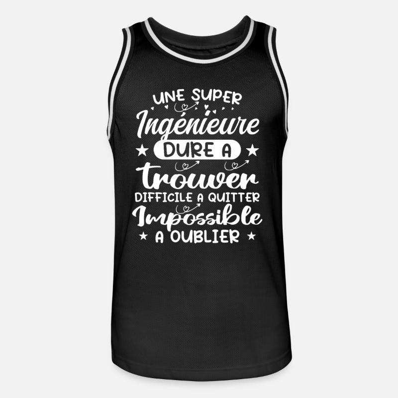 A Super Engineer - Engineer Gift - Men's Basketball Jersey - black/white