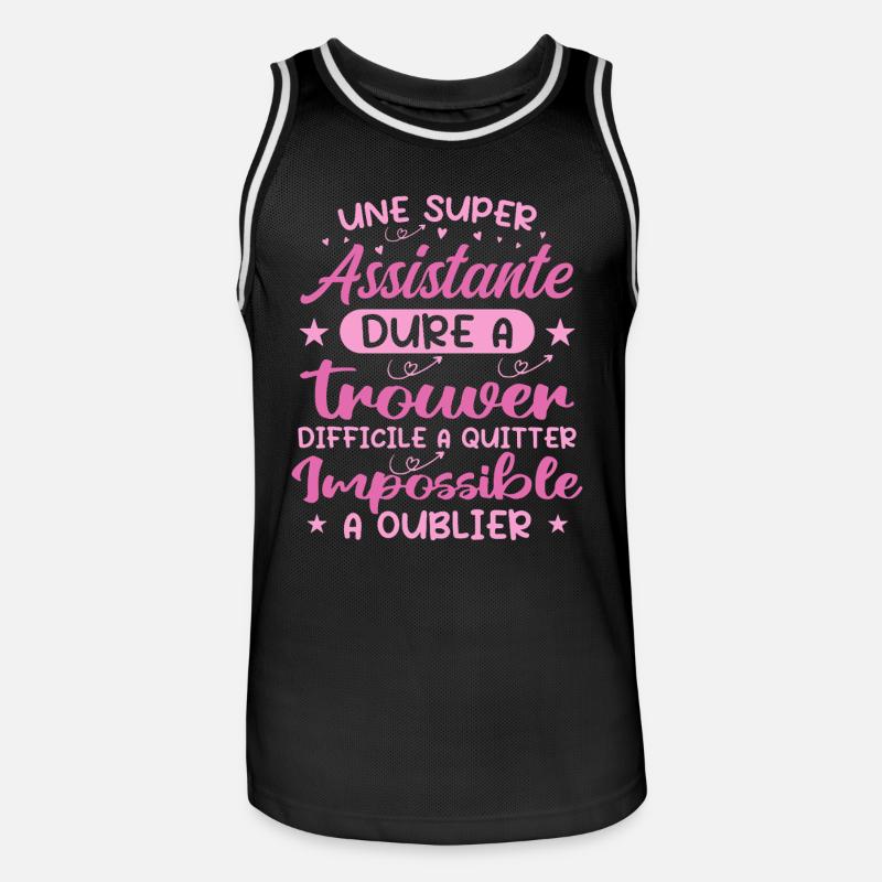Ein Super Assistant - Assistent Geschenk - Männer Basketball-Trikot - Schwarz/Weiß