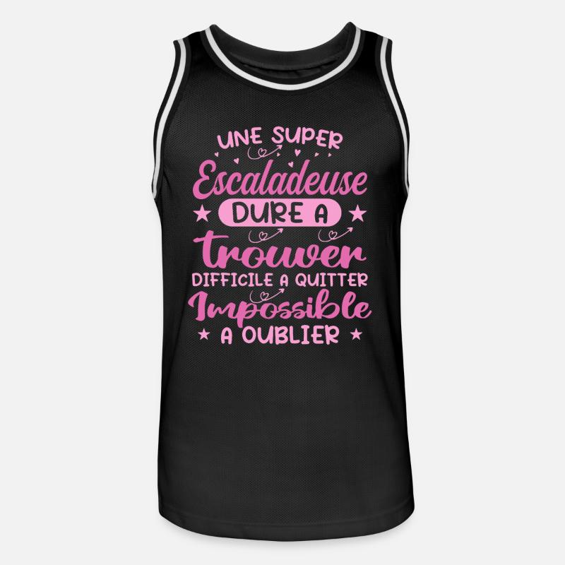 Ein Superkletterer - Kletterer Geschenk - Männer Basketball-Trikot - Schwarz/Weiß