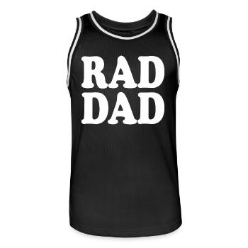Rad dad - Männer Basketball-Trikot - Schwarz/Weiß - Vorne - AI Model Male 185 dark (185cm)