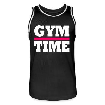 Gym - Men's Basketball Jersey - black/white - Front - AI Model Male 185 dark (185cm)