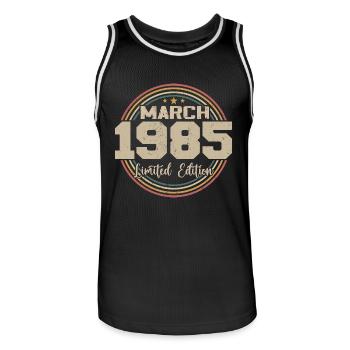 Awesome seit März 1934 Geburtstag 1934 Geschenk - Männer Basketball-Trikot - Schwarz/Weiß - Vorne - AI Model Male 185 dark (185cm)