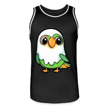 Papagai Halloween Lustig Geist - Männer Basketball-Trikot - Schwarz/Weiß - Vorne - AI Model Male 185 dark (185cm)