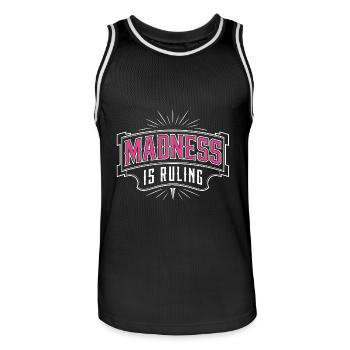 La folie règne sur le monde Motivation Espoir - Maillot de basket Homme - noir/blanc - Devant - AI Model Male 185 dark (185cm)