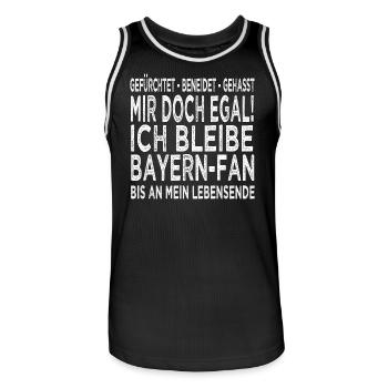 Bayern Fan - Männer Basketball-Trikot - Schwarz/Weiß - Vorne - AI Model Male 185 dark (185cm)