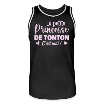 Uncle's Little Princess - Men's Basketball Jersey - black/white - Front - AI Model Male 185 dark (185cm)
