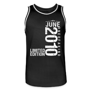 June 2010 June Anniversary June 2010 - Men's Basketball Jersey - black/white - Front - AI Model Male 185 dark (185cm)
