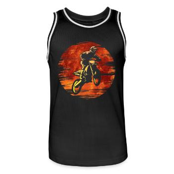 Supermoto Supermotard Graphique - Maillot de basket Homme - noir/blanc - Devant - AI Model Male 185 dark (185cm)