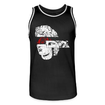 Art Classic Aesthetic Graphic - Men's Basketball Jersey - black/white - Front - AI Model Male 185 dark (185cm)