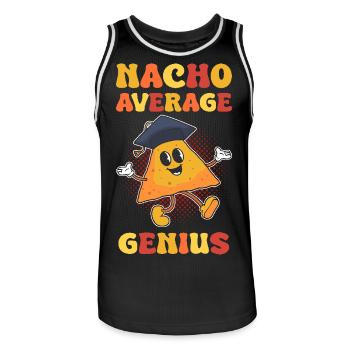 Croustilles Tortilla Food Nacho Average Genius - Maillot de basket Homme - noir/blanc - Devant - AI Model Male 185 dark (185cm)