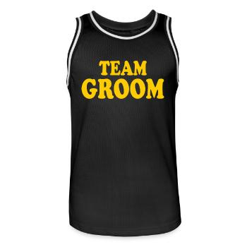 Team groom - Maillot de basket Homme - noir/blanc - Devant - AI Model Male 185 dark (185cm)