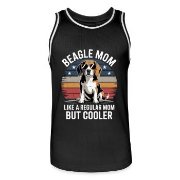 Beagle Mom Like A Regular Mom But Cooler - Men's Basketball Jersey - black/white - Front - AI Model Male 185 dark (185cm)