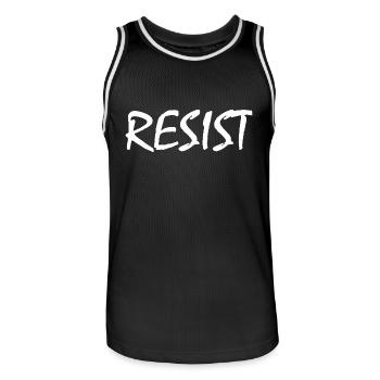 Resist - Männer Basketball-Trikot - Schwarz/Weiß - Vorne - AI Model Male 185 dark (185cm)
