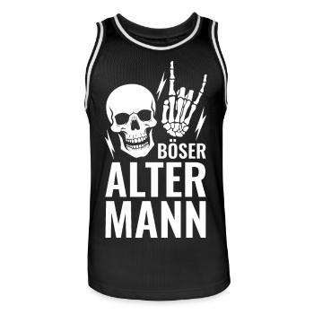 Böser alter Mann - Männer Basketball-Trikot - Schwarz/Weiß - Vorne - AI Model Male 185 dark (185cm)