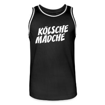 Kölsche Mädche Karneval In Kölle Köln Cologne Girl - Männer Basketball-Trikot - Schwarz/Weiß - Vorne - AI Model Male 185 dark (185cm)