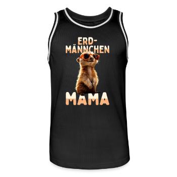 Erdmännchen Mama Mom Muttertag Mutter Meerkat Girl - Männer Basketball-Trikot - Schwarz/Weiß - Vorne - AI Model Male 185 dark (185cm)