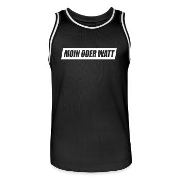 Moin ou Watt Ruhrgebiet Ruhrpott Hamburg Moin - Maillot de basket Homme - noir/blanc - Devant - AI Model Male 185 dark (185cm)