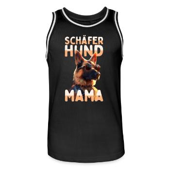 German Shepherd Mom Mistress Mother's Day Shepherd Dogs - Men's Basketball Jersey - black/white - Front - AI Model Male 185 dark (185cm)