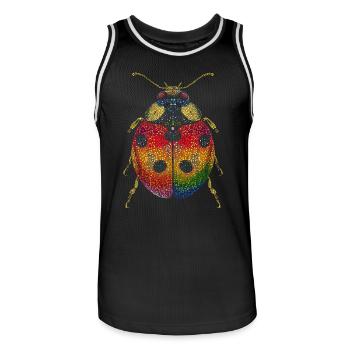 Marienkäfer Ladybug Insekten Bunt Süße Marienkäfer - Männer Basketball-Trikot - Schwarz/Weiß - Vorne - AI Model Male 185 dark (185cm)