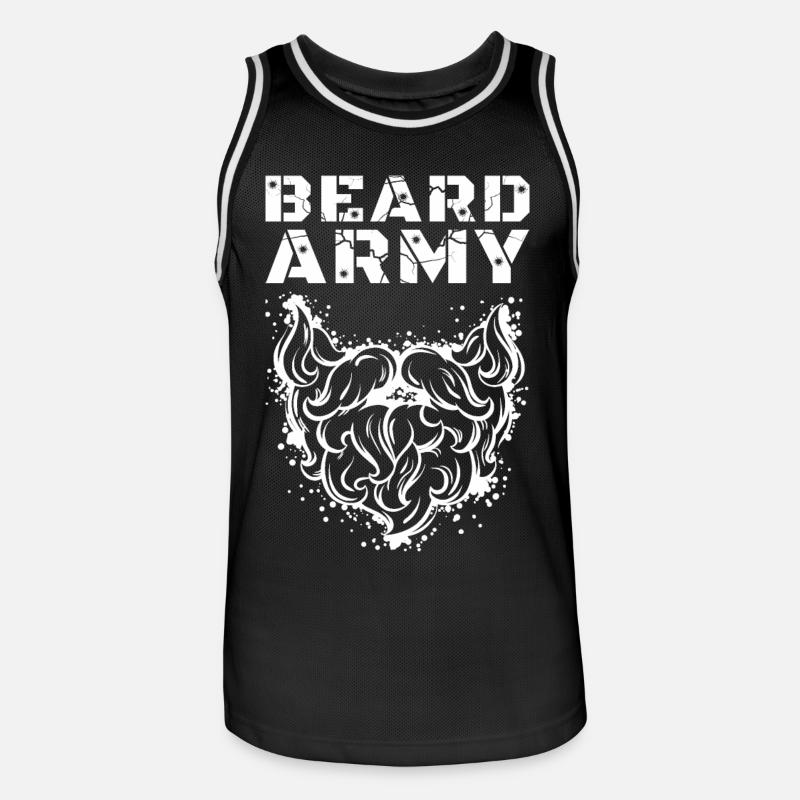 Bart Armee Bart Arm - Männer Basketball-Trikot - Schwarz/Weiß