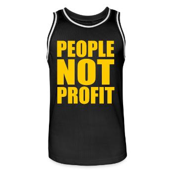 People not profit - Maillot de basket Homme - noir/blanc - Devant - AI Model Male 185 dark (185cm)