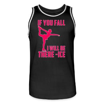 Skating Mom Tshirt Eiskunstlaufen Geschenk - Männer Basketball-Trikot - Schwarz/Weiß - Vorne - AI Model Male 185 dark (185cm)