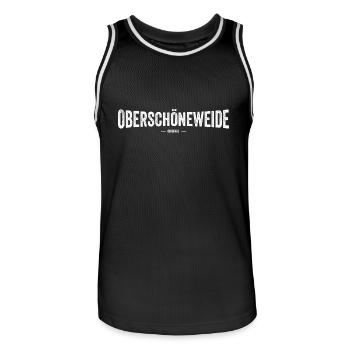 Oberschöneweide Original - Männer Basketball-Trikot - Schwarz/Weiß - Vorne - AI Model Male 185 dark (185cm)