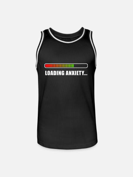 Loading Anxiety... - Men's Basketball Jersey - black/white