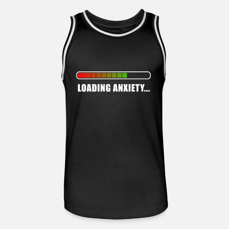 Loading L’anxiété... - Maillot de basket Homme - noir/blanc