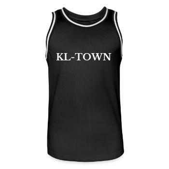 Kaiserslautern KL-Town - Men's Basketball Jersey - black/white - Front - AI Model Male 185 dark (185cm)