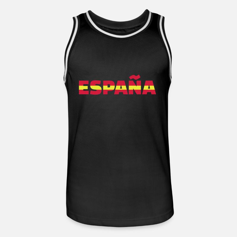 Spanien - Männer Basketball-Trikot - Schwarz/Weiß