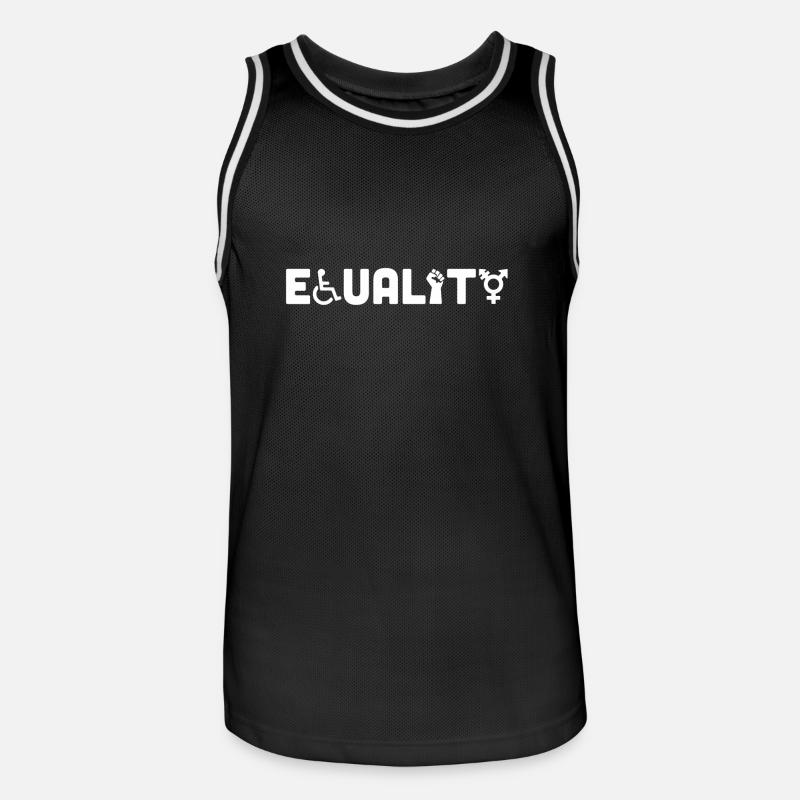 EQUALITY - Männer Basketball-Trikot - Schwarz/Weiß