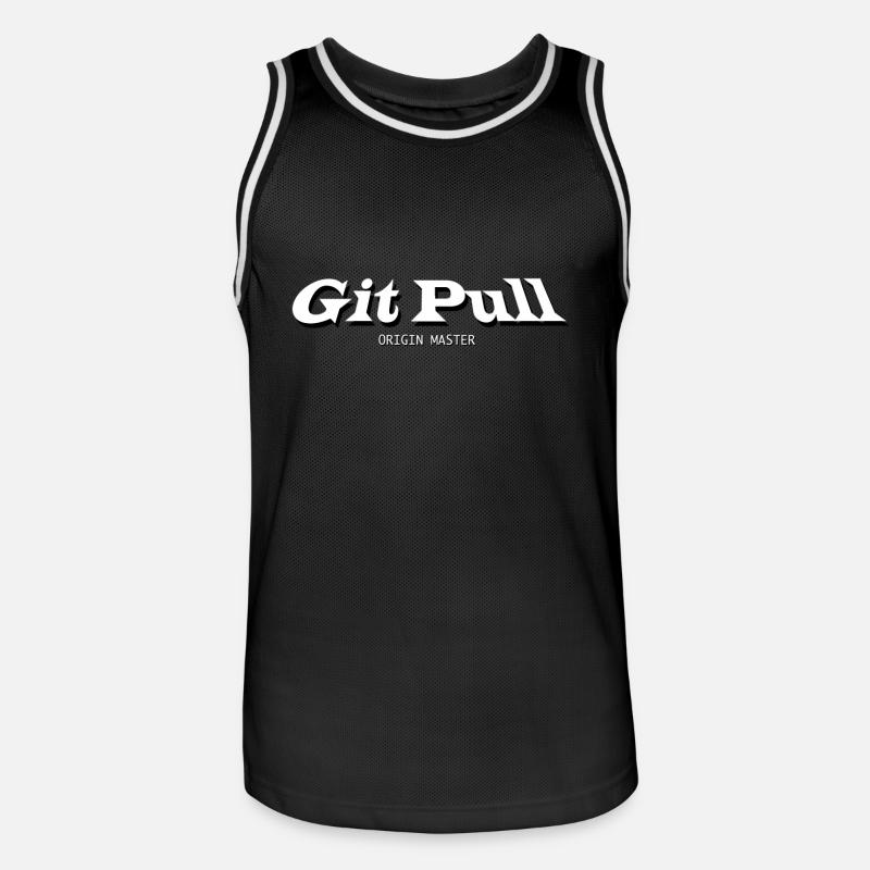 git pull - Männer Basketball-Trikot - Schwarz/Weiß