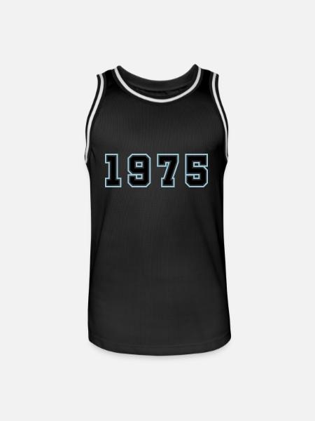 1975 Year Birthday - Men's Basketball Jersey - black/white